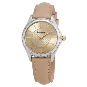 Gart FFV020016 Salvatore Ferragamo Women's  'time' Swiss Quartz Beige 