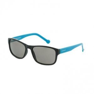 Glop SCO092Q Converse  Black Blue Square Black Lens Men's Sunglasses