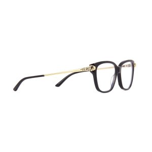 Glop CT0210O-001 Cartier Ct0210o-001 Black Smooth Gold Square Women's 