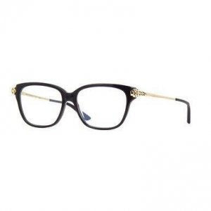 Glop CT0210O-001 Cartier Ct0210o-001 Black Smooth Gold Square Women's 