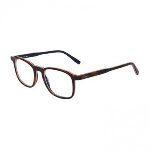 Glop L2845-214 Lacoste L2845-214 Havana Orange Square Unisex Acetate E