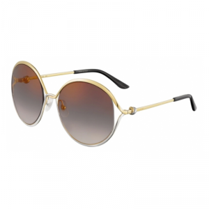 Glop CT0226S-001 Cartier Ct0226s-001 Women's Gold Round Metal Frame Gr