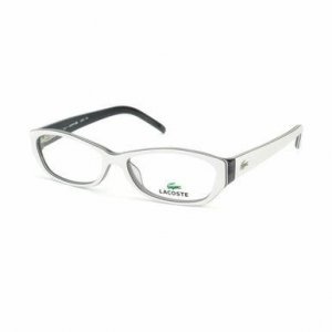 Glop L2625-105 Lacoste L2625-105 White Dark Grey Rectangular Women's P