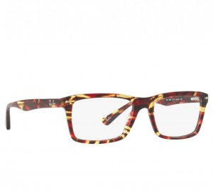 Glop RB5287-5710 Ray-ban Rb5287-5710 Red Tortoise Rectangular Unisex A