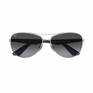 Glop RB3526-019/8G Ray-ban Rb3526-0198g Silver Blue Aviator Grey Gradi