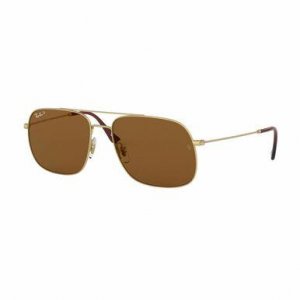 Glop RB3595-901383 Ray-ban Rb3595-901383 Gold Square Brown Classic B-1