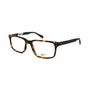 Glop 7240-211 Nike 7240-211 Matte Tortoise Square Unisex Plastic Eyegl