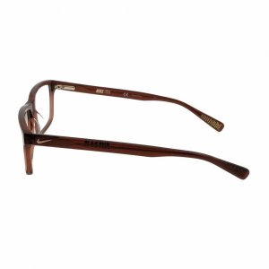 Glop 7239-254 Nike 7239-254 Brown Rectangular Men's Plastic Eyeglasses