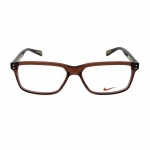 Glop 7239-254 Nike 7239-254 Brown Rectangular Men's Plastic Eyeglasses