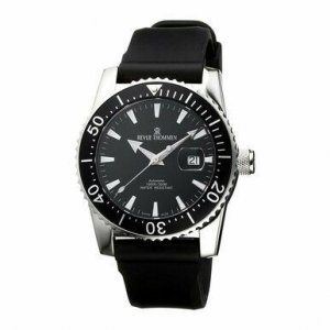 Revue 17030.2537 17030.2537 Diver Black Dial Swiss Automatic Rubber Wa