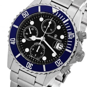 Revue 17571.6135 17571.6135 Diver Stainless Steel Blue Bezel Black Dia