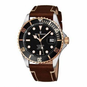 Revue 17571.2557 17571.2557 Diver Black Dial Light Brown Leather Swiss