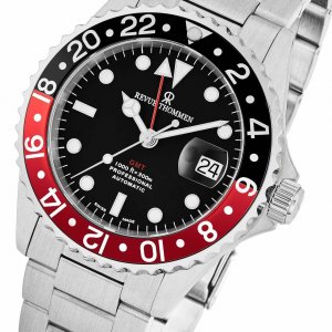 Revue 17572.2136 17572.2136 Diver Gmt Silver Stainless Steel Black Dia