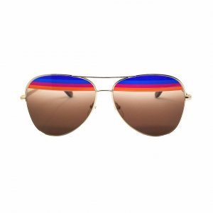 Glop SF172S-745 Salvatore Ferragamo Sf172s-745 Shiny Gold Aviator Mult