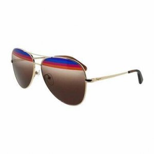 Glop SF172S-745 Salvatore Ferragamo Sf172s-745 Shiny Gold Aviator Mult