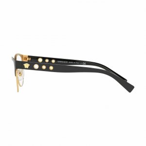 Glop VE1237-1342 Versace Ve1237-1342 Black Gold Cat-eye Women's Metal 