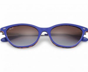 Glop RB4360-123668 Ray-ban Rb4360-123668 Blue Gunmetal Cat Eye Brown V