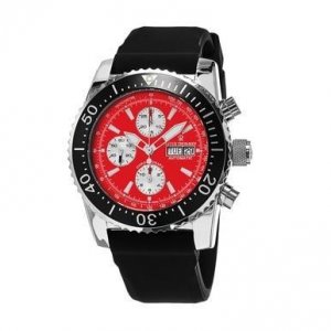 Revue 17030.6536 17030.6536 Air Speed Red Dial Black Rubber Men's Chro