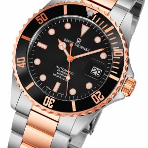 Revue 17571.2157 17571.2157 Diver Black Dial Two Tone Rosegold Stainle