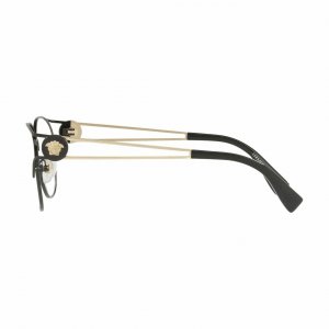 Glop VE1250-1009 Versace Ve1250-1009 Black Round Women's Metal Eyeglas