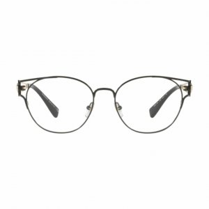 Glop VE1250-1009 Versace Ve1250-1009 Black Round Women's Metal Eyeglas