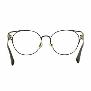 Glop VE1250-1009 Versace Ve1250-1009 Black Round Women's Metal Eyeglas