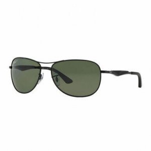 Glop RB3519-006/9A Ray-ban Rb3519-0069a Matte Black Aviator Green Pola