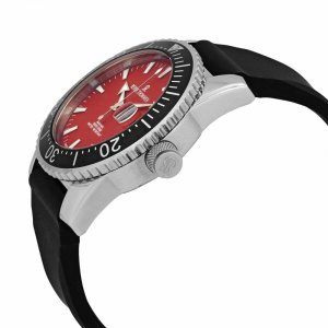 Revue 17030.2536 17030.2536 Diver Red Dial Men's Black Rubber Automati