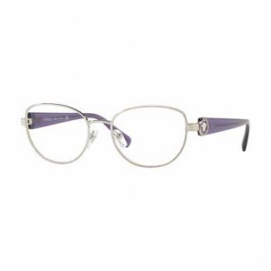 Glop VE1246B-1000 Versace Ve1246b-1000 Silver Oval Women's Metal Eyegl