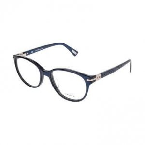 Glop VLN 613-09AM Lanvin Vln 613-09am Blue Round Women's Metal Eyeglas