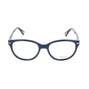 Glop VLN 613-09AM Lanvin Vln 613-09am Blue Round Women's Metal Eyeglas