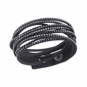 Swarovski 1179237 Slake Black Rhodium-plated Women's Crystal Wrap Brac