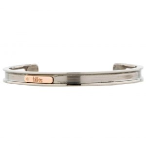 Bliss 20025210 Gold Tytanium With 18k Rose Gold Cuff Bracelet Bangle