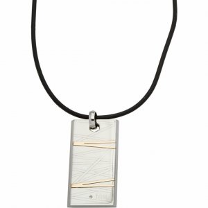 Bliss 20029530 - Flash Stainless Steel  18k Yellow Gold Diamond Neckla