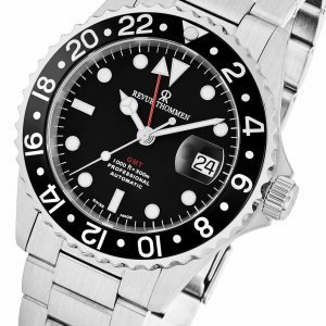 Revue 17572.2137 17572.2137 Gmt Diver Black Dial Stainless Steel Swiss