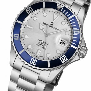 Revue 17571.2125 17571.2125 Diver Silver Dial Blue Bezel Stainless Ste