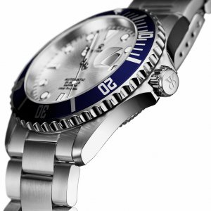 Revue 17571.2125 17571.2125 Diver Silver Dial Blue Bezel Stainless Ste