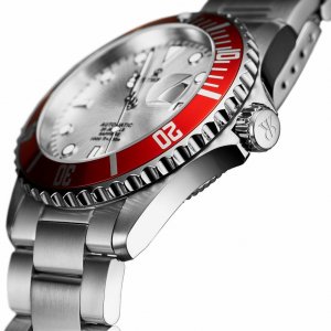 Revue 17571.2126 17571.2126 Diver Silver Dial Red Bezel Stainless Stee