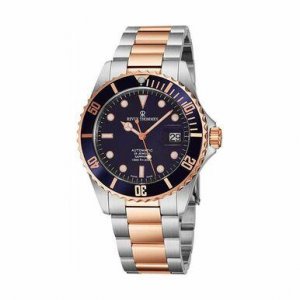 Revue 17571.2155 17571.2155 Diver Blue Dial Two Tone Rosegold Stainles