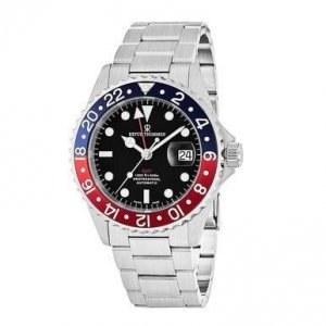 Revue 17572.2135 Diver Gmt Silver Stainless Steel Black Dial Automatic