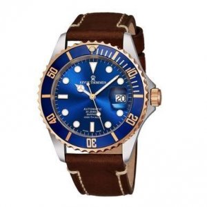 Revue 17571.2555 17571.2555 Diver Xl Blue Dial Brown Leather Men's Aut