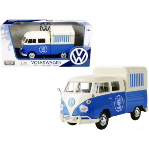 Motormax 79576 Volkswagen Type 2 (t1) Pickup Food Truck Cream And Blue