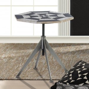 Nikki 5001042 Adjustable-height Checkerboard Side Table