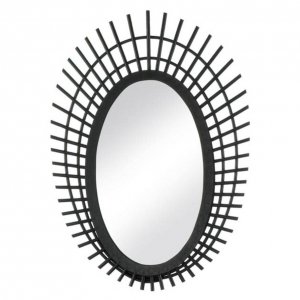 Nikki 5001004 Riki Black Bamboo Mirror - 24 Inches