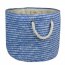 Dii CAMZ10045S Round Blue Polyester Bin With Rope Handles - 10 Inches