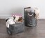 Dii CAMZ36828S Black And Silver Woven Paper Bin With Rope Handles - 12