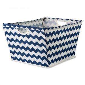 Dii CAMZ36939S Chevron Fabric Collapsible Storage Bin With Metal Frame