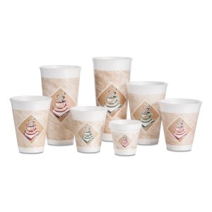 Dart 8X8GWRAP Cup,foam,8oz,wrapped,cafe