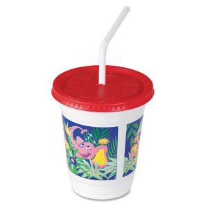 Dart CC12C-J5146 Cup,kid,lid,straw Cmb,ast