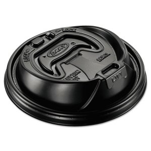 Dart 16RCLBLK Lid,hot Cup 12-24 Oz,bk